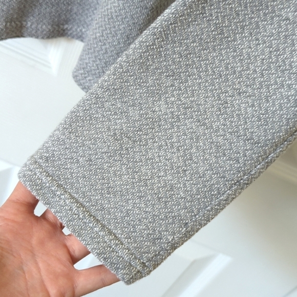 Tommy Bahama Lightweight Jacquard Knit Quarter Zip Pullover Sweater Gray Medium - Picture 8 of 10